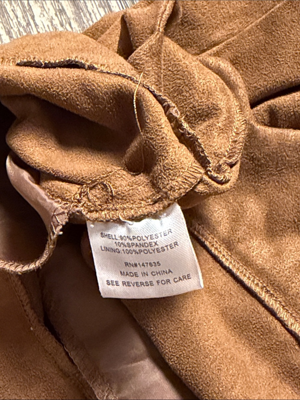 Faux Suede Brown Tank - Picture 4 of 4